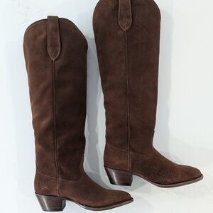 Ariat Benchmade Chaney 18" Knee High Western Boots Chestnut Suede Size 8.5 B